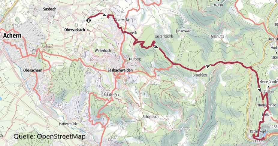 Obersasbach Hornisgrinde OpenStreetMap